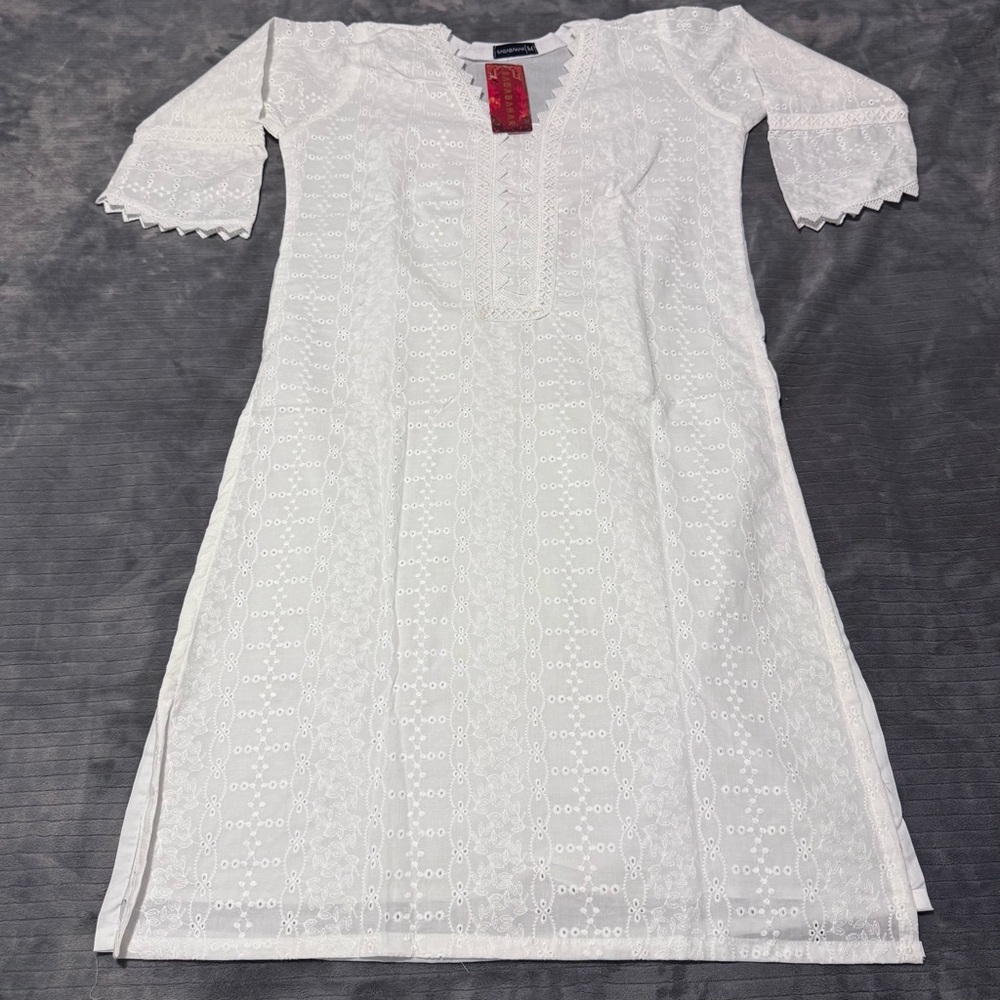 White Chikankari Salwar Kameez